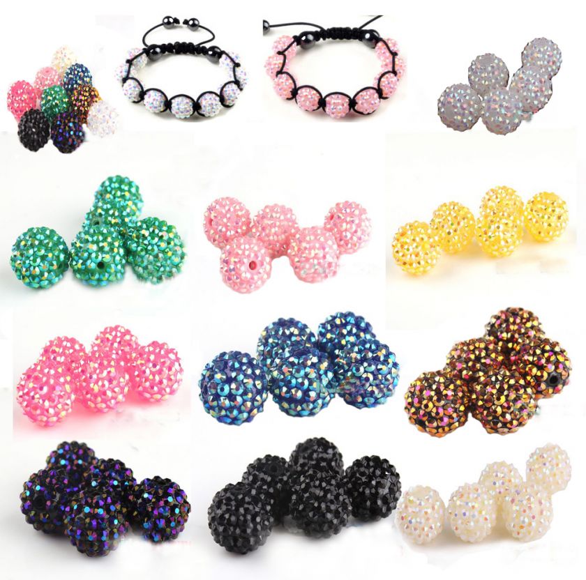 Popular Various Acrylic Resin Rhinestone Ball Beads 18mm  