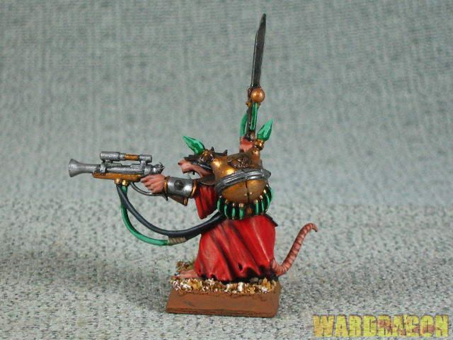 25mm Warhammer WDS painted Skaven Warlock Engineer k21  