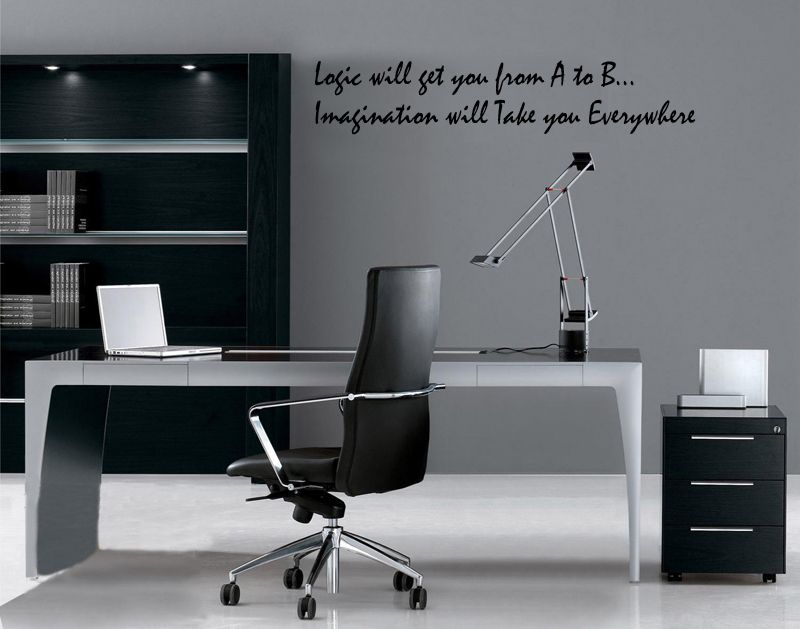 Office Inspirational Quote Vinyl Wall Art   Logic  