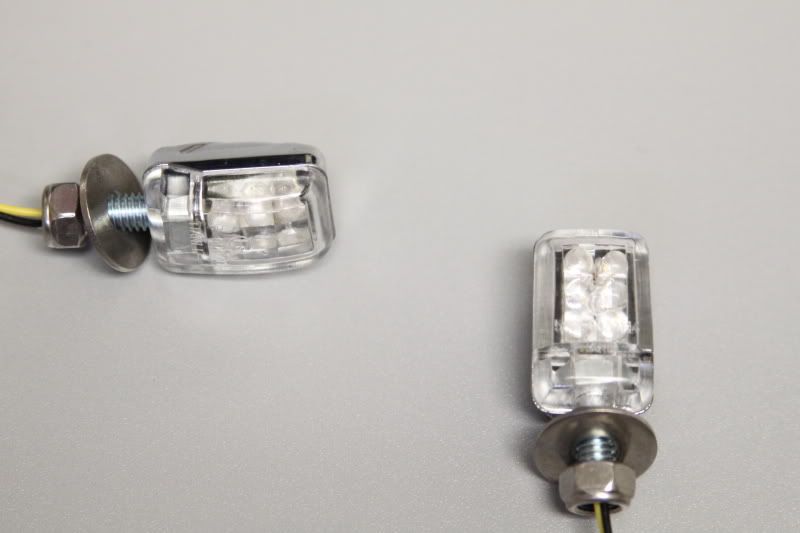 Motorcycle Turn Signal Lights Blinker Mini LED Chrome  