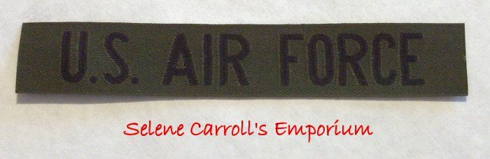 US AIR FORCE BRANCH NAME TAPE NEW Never Issued SUBDUED  