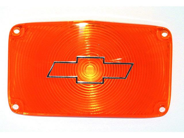 1956 56 Chevy Parking Light Lamp Lenses Amber Bowtie  