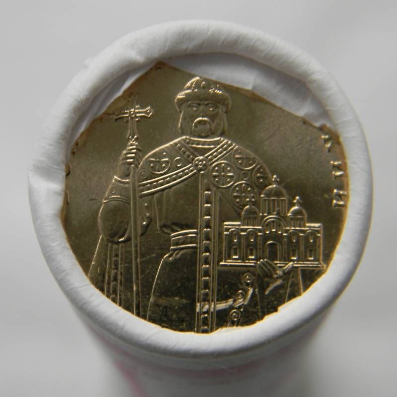 Ukraine 2010 New 1 UAH VOLODYMYR THE GREAT, roll 50 pcs  