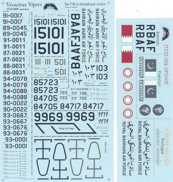 Zotz Decals 1/32 F 16 VIVACIOUS VIPERS  