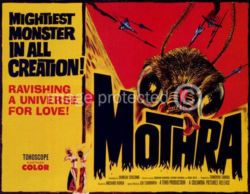 Vintage Science Fiction Horror Movie Poster Mothra  