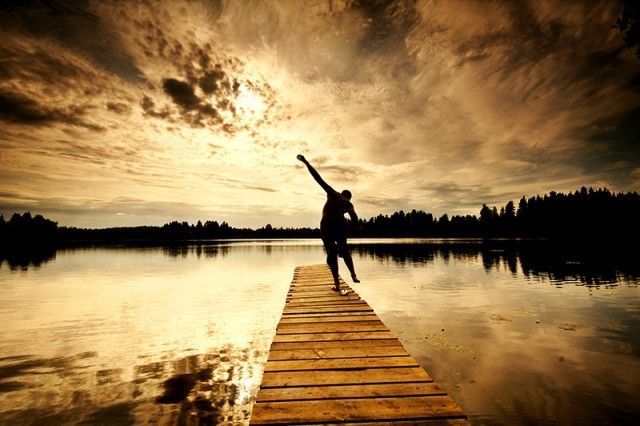 Art photo, Photography, Nature, Lake, Pier, Man, Dream  