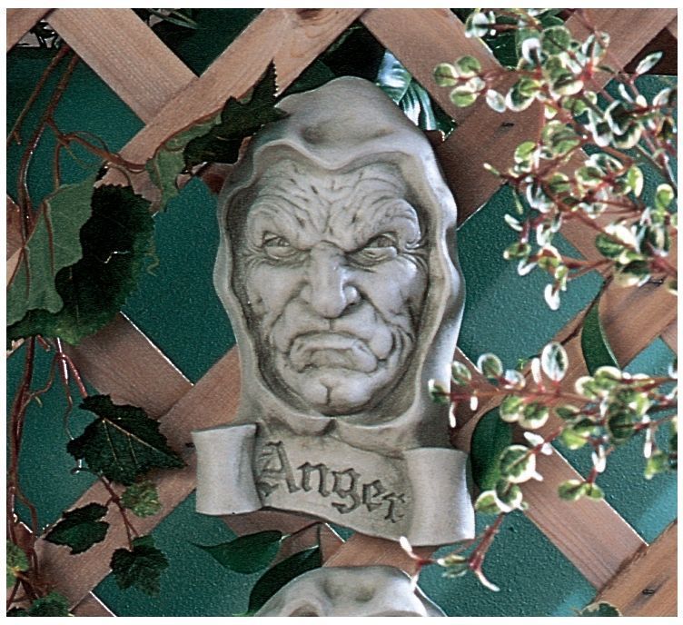   of Anger Wall Plaque Christian 7 Cardinal Human Vices Sculpture  