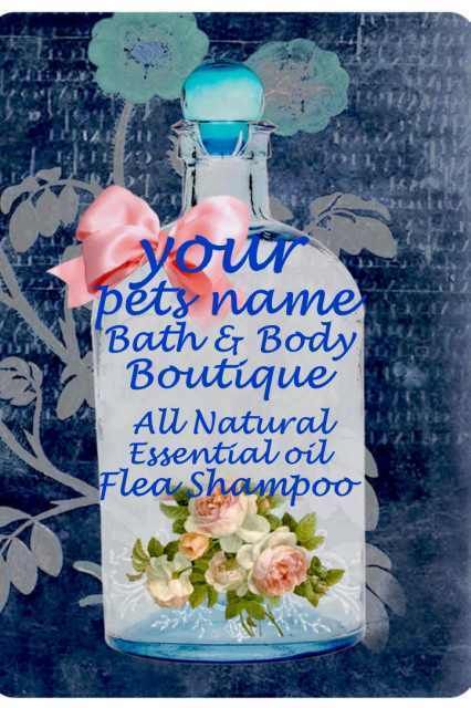 ALL NATURAL DOG SHAMPOO ESSENTIAL OIL BLEND FLEAS TICKS  