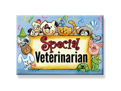 VeterInarian MAGNET Animals Vet dog cat turtle bunny  