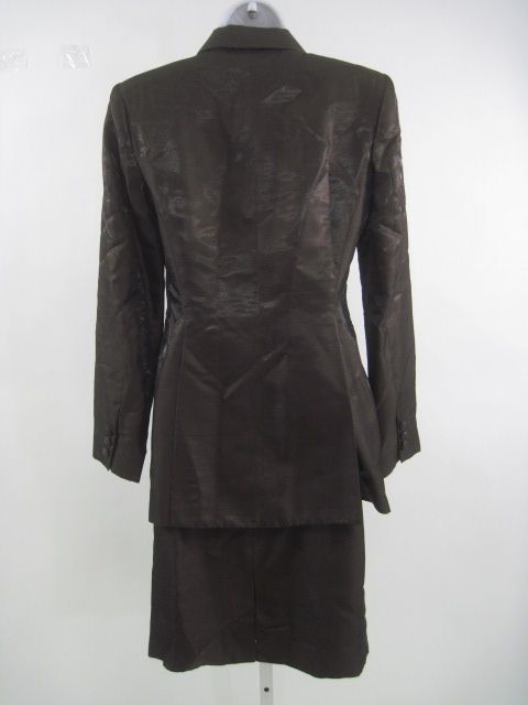 NWT MICHAEL KORS Brown 3 Piece Skirt Pant Suit Sz 2  