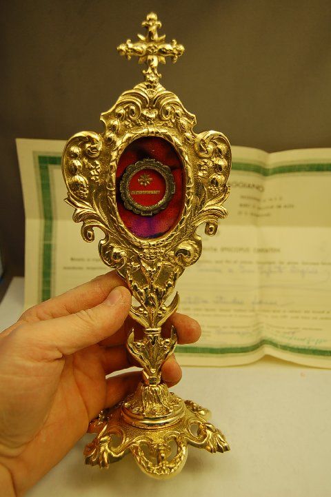 Reliquary w/ relic & DocumentSt Therese Inf. Jesus  