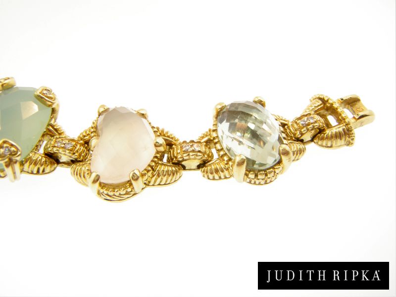 FIRE SALE JUDITH RIPKA BABY AMBROSIA BRACELET, SEASIDE 18K YG NIB 