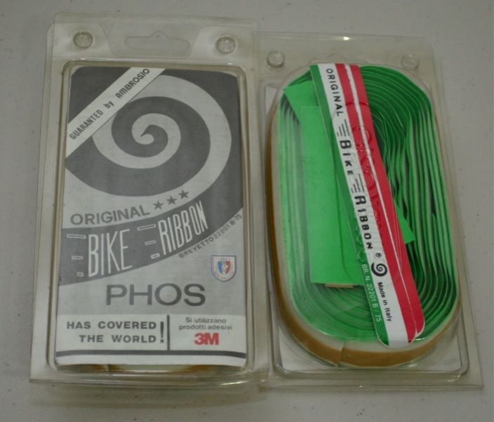 Ambrosio Phos green handlebar tape Made in Italy vintage cool  