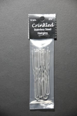 Amish Made Stainless Steel Heavy Crinkled Hair Pins  