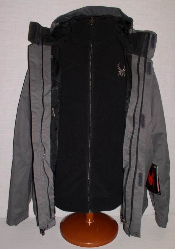 2011 NEW SPYDER RECLUSE SYSTEM 3IN1 JACKET MENS M GRAY  