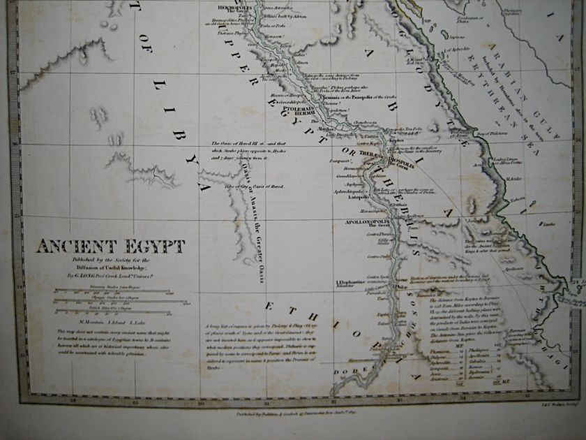 1831 SDUK Map of Ancient Egypt  