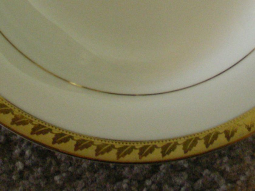 Muirfield Golden Leaf Soup Bowl 9 Made in Sri Lanka  
