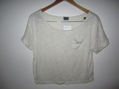 SPARKLE & FADE* Urban Outfitters Slouchy T Shirt Crop Top Blouse XS 