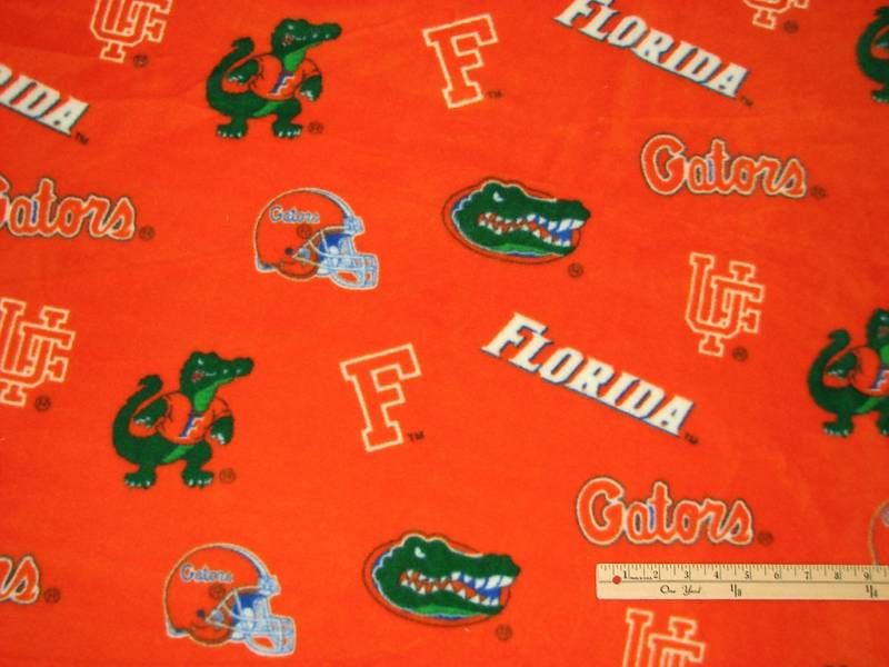 University of Florida Gators Orange Fleece Fabric 2 Yds  