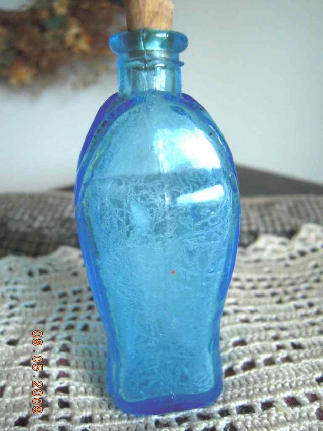 FISCHS BITTERS FISH BOTTLE w/cork BLUE  