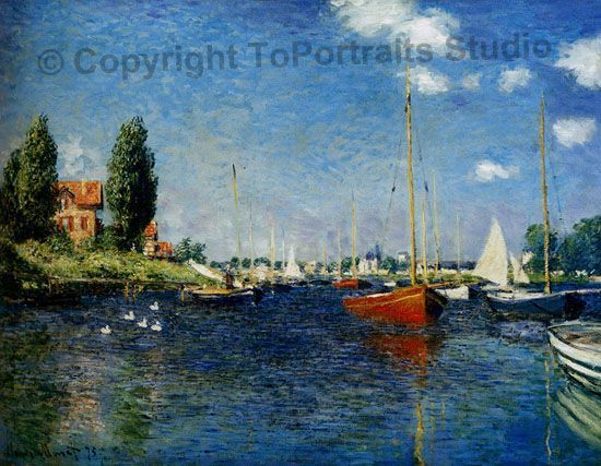 Claude Monet Argenteuil 1875 Reproduction Oil Painting  