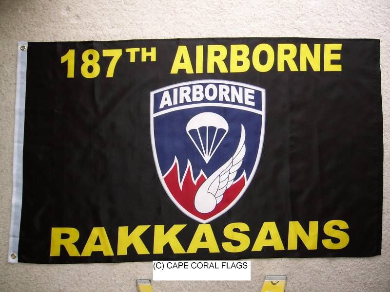US/U.S. ARMY 187TH AIRBORNE RAKKASANS FLAG 3X5  
