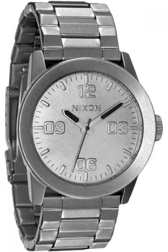 NIXON PRIVATE SS WATCH ALL RAW STEEL 100m 3 HAND QUARTZ AUTHENTIC NEW 