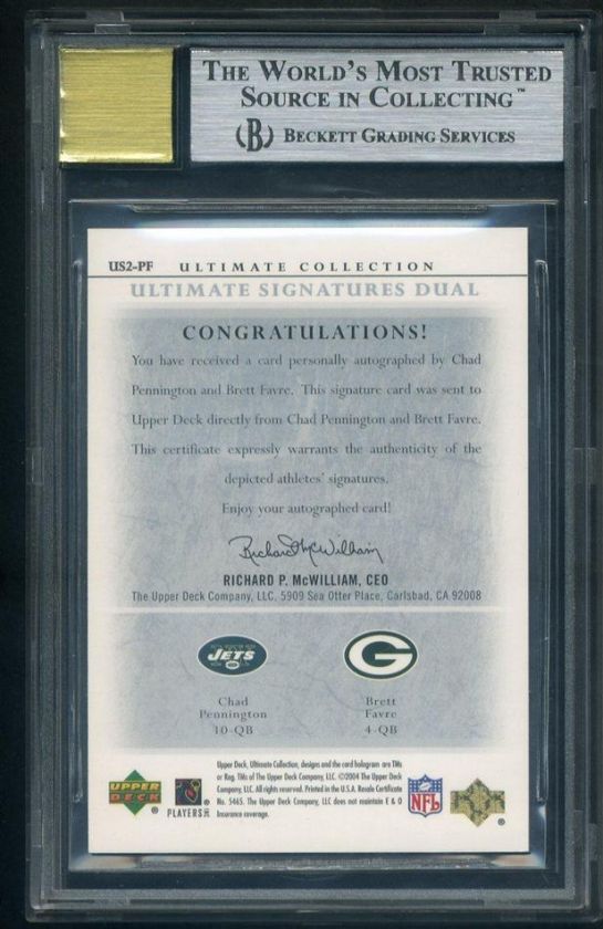 2004 Ultimate Signatures Dual Brett Favre Auto /50  