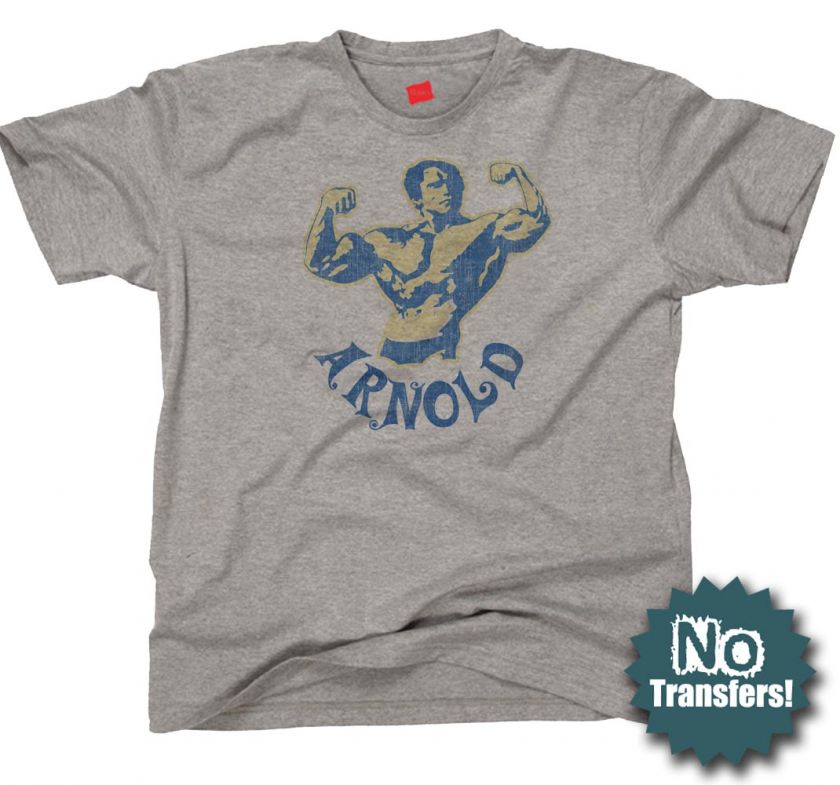 Retro Arnie Arnold Schwarzenegger Cool New Gym T shirt  