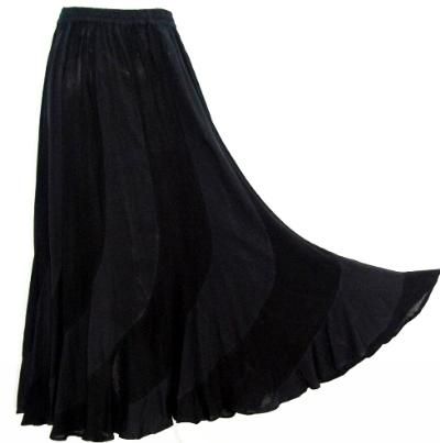 A141 BLACK/BIAS SKIRT/ARTSY MADE 2 ORDER 2X 3X 4X  