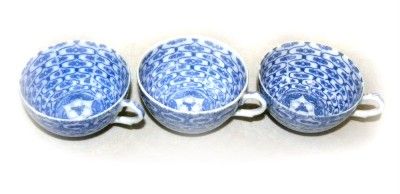 THREE old ASIAN TEA CUPS very ornate DAINTY MINT condition  