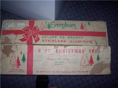 VINTAGE EVERGLEAM 6 ALUMINUM CHRISTMAS TREE 94 BRANCH nice  