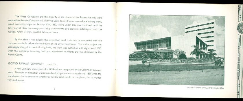 1962 OCEAN LINER GUIDE SHAW SAVILL PANAMA  PANAMA CANAL  