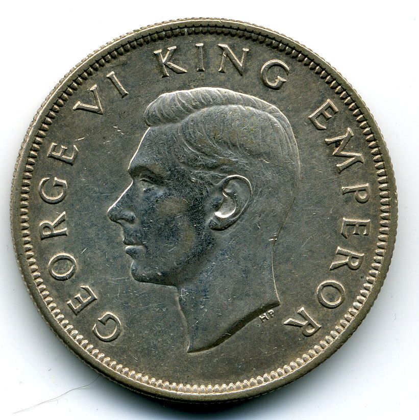 1937 NEW ZEALAND HALF CROWN  