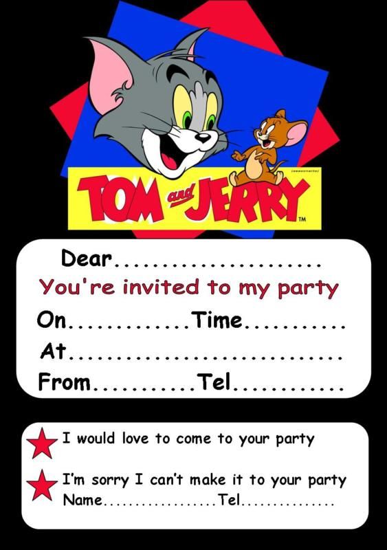 Tom & Jerry Party Invitations 30 Pack  