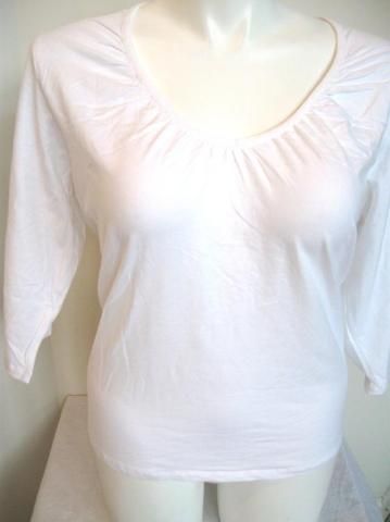 NWOT J Jill Ballerina Scoop Neck Top in White Size 1X  