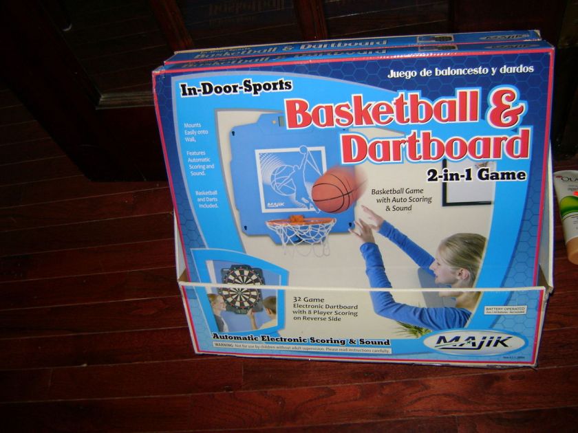 Majik 2 in 1 Indoor Dart board and Basketball game  