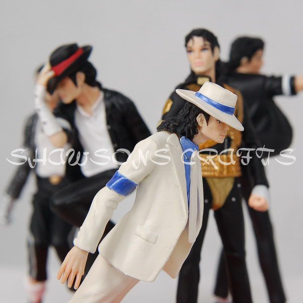 KING OF POP MICHAEL JACKSON FIGURES 5 POSE SET FIGURINE  