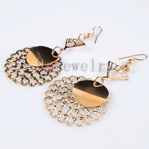 Shell Shape Golden Dangle Earrings TT0636  