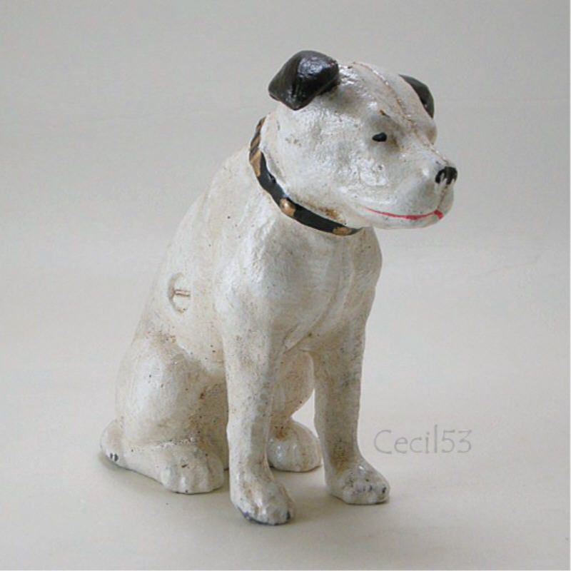 RCA NIPPER DOG CAST IRON BANK  