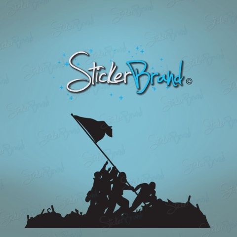 VinylWall Decal Sticker Battle of Iwo Jima Flag Raising  