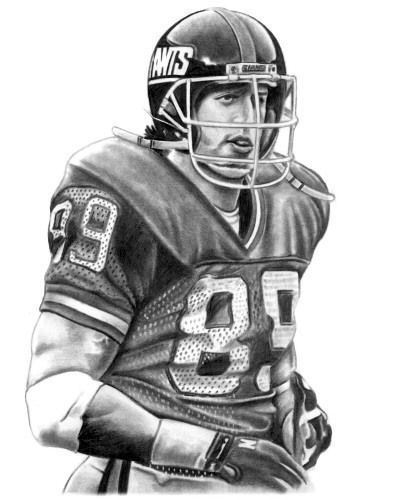 MARK BAVARO LITHOGRAPH POSTER PRINT IN NY GIANTS JERSEY  