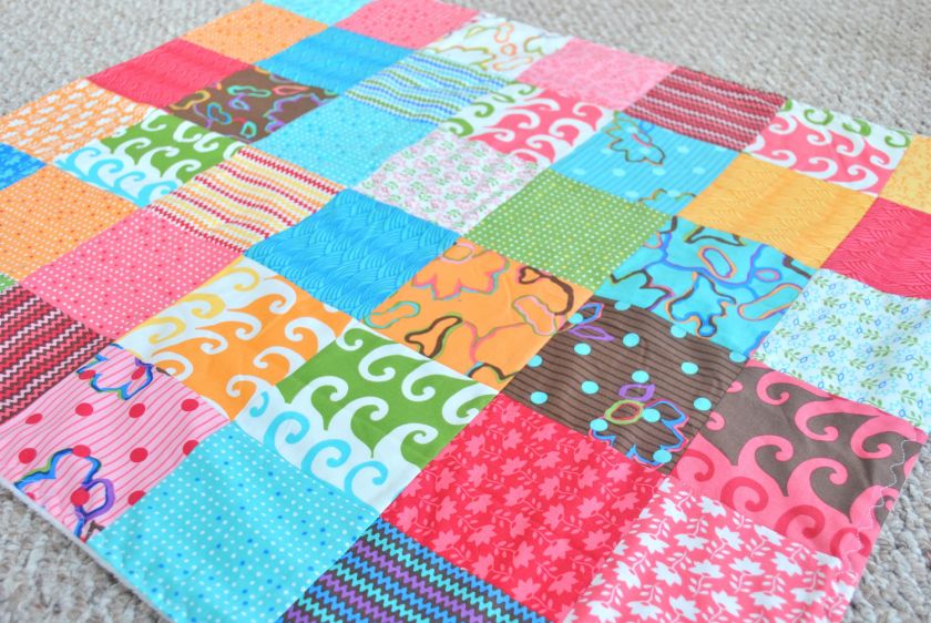 HOOPLA  Baby Girl Patchwork Blanket Quilt Fabric Moda  