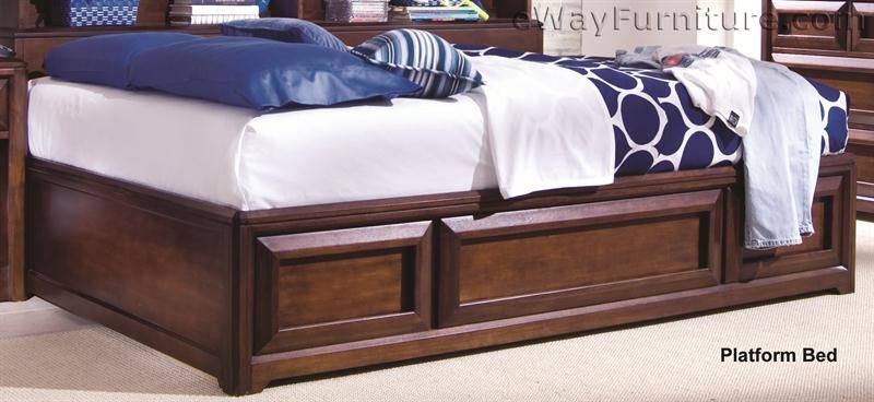   Furniture Twin Platform Storage Bed Bedroom Set Contemporary Design