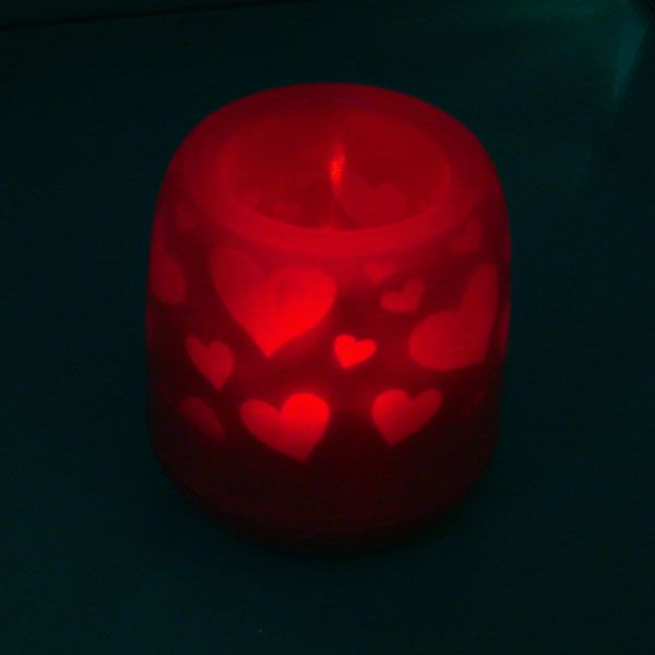 LED Light Sensor Candle Fashion Romantic Love Heart  