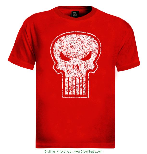 Punisher T Shirt cool skull scary movie retro prop  