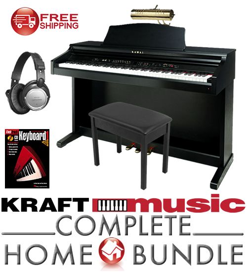   CE220 88 Wooden Key Digital Piano Satin Black COMPLETE HOME BUNDLE