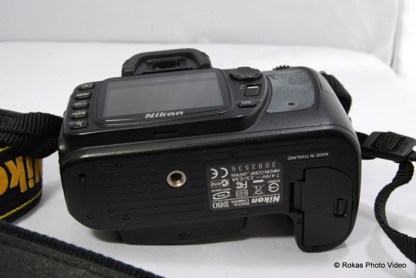 Used Nikon D80 Camera Body No.7 with Battery & Charger (SN 3083536 