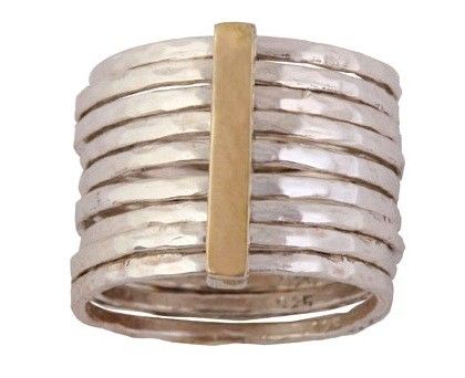 buy 925 sterling silver gold swivel ring band size 6 7 8 R499  