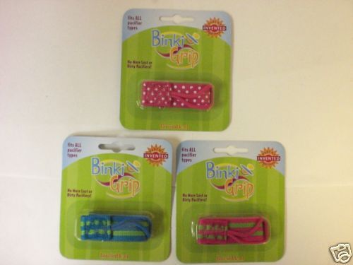 3pcs BooginHead Binki Grip Binky Pacifier Holder Asst.  